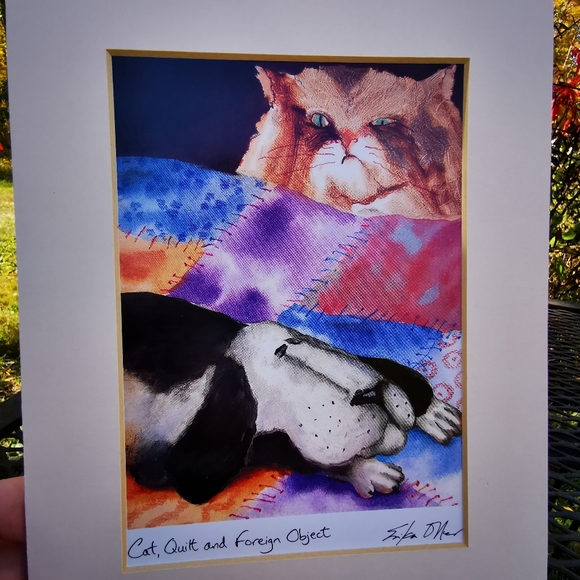 Whimsical Matted Erika Oller Signed Print - Picture 2 of 16